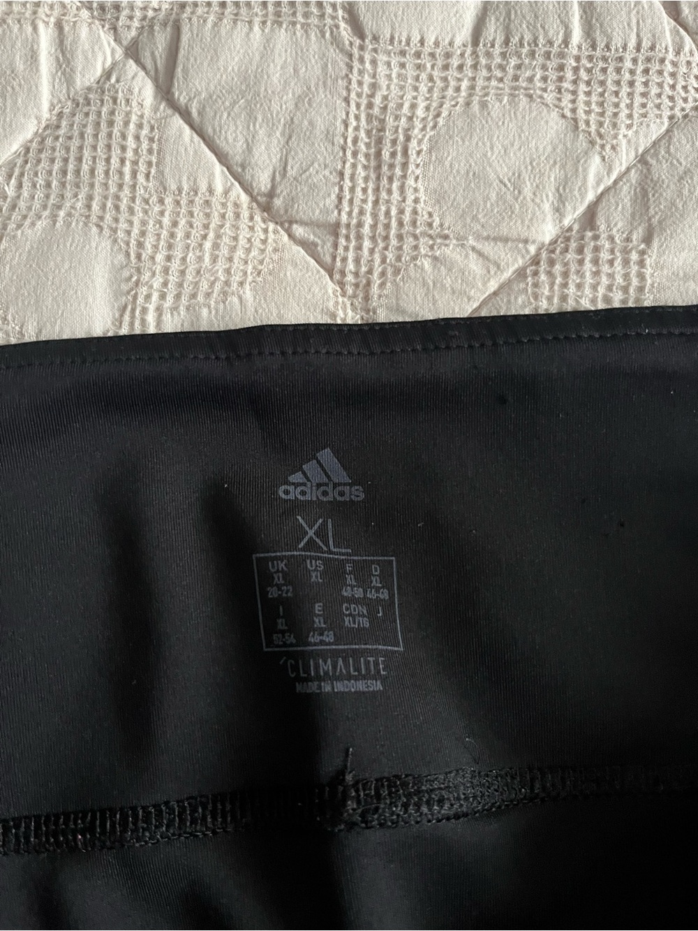 Adidas Black Leggings with White Side Stripes Size XL - Picture 7 of 7